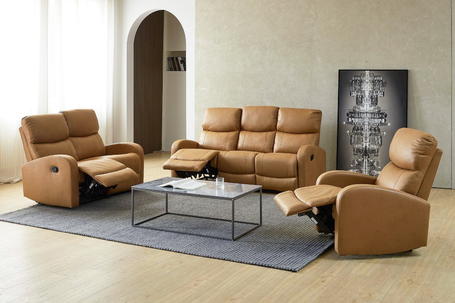 BroDeals 3 seater Sofa Ruth Manual Recliner 3+2+1 Seater Sofa