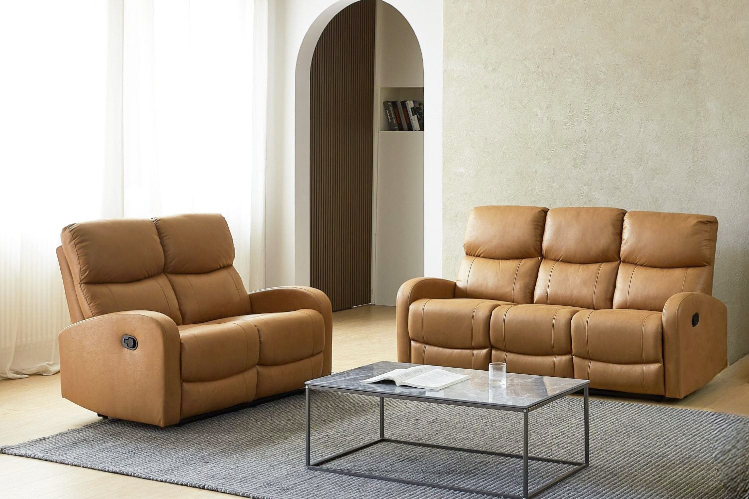 BroDeals 3 seater Sofa Ruth Manual Recliner 3 Seater Sofa
