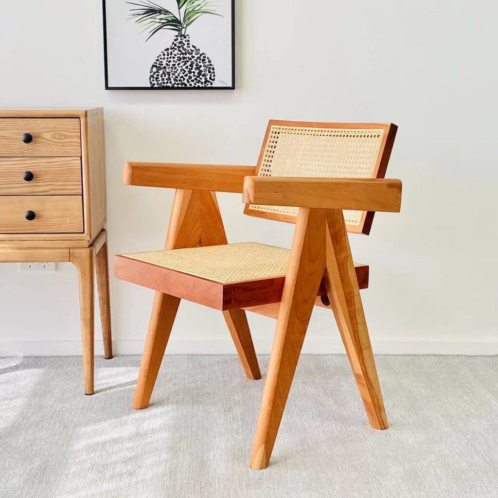 BroDeals Accent Chair Liverpool Rattan Armchair | Dining Chair - Natural