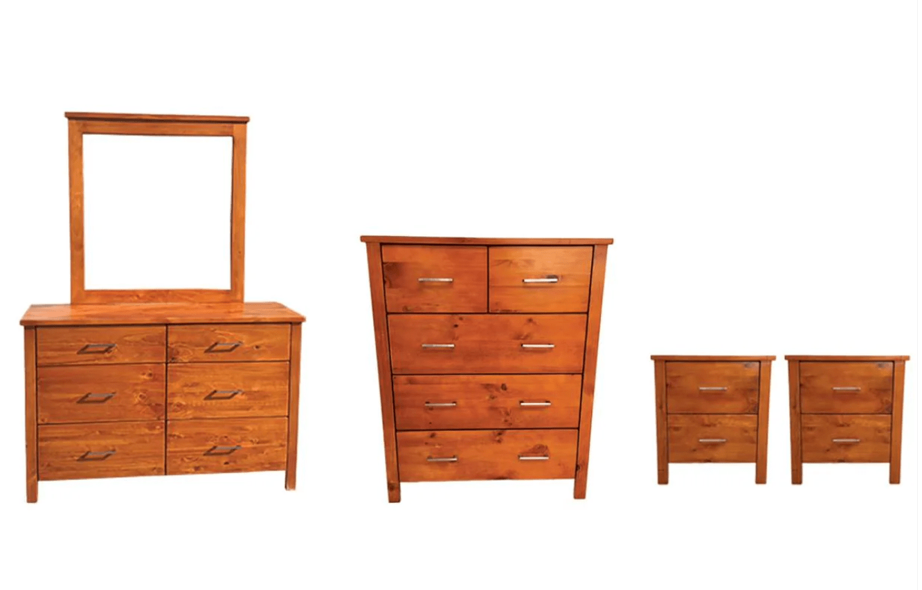 BroDeals bedroom set Tina Honey Bedroom Suite - Set of 4