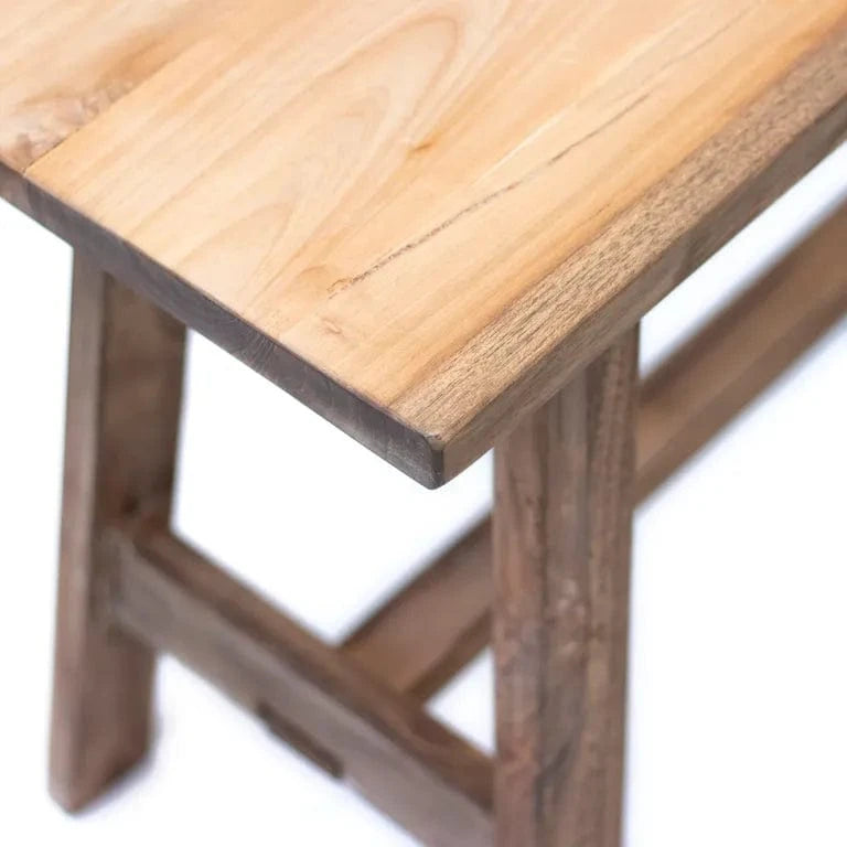 BroDeals Bench Rustico Reclaimed Teak Bench Medium - Natural