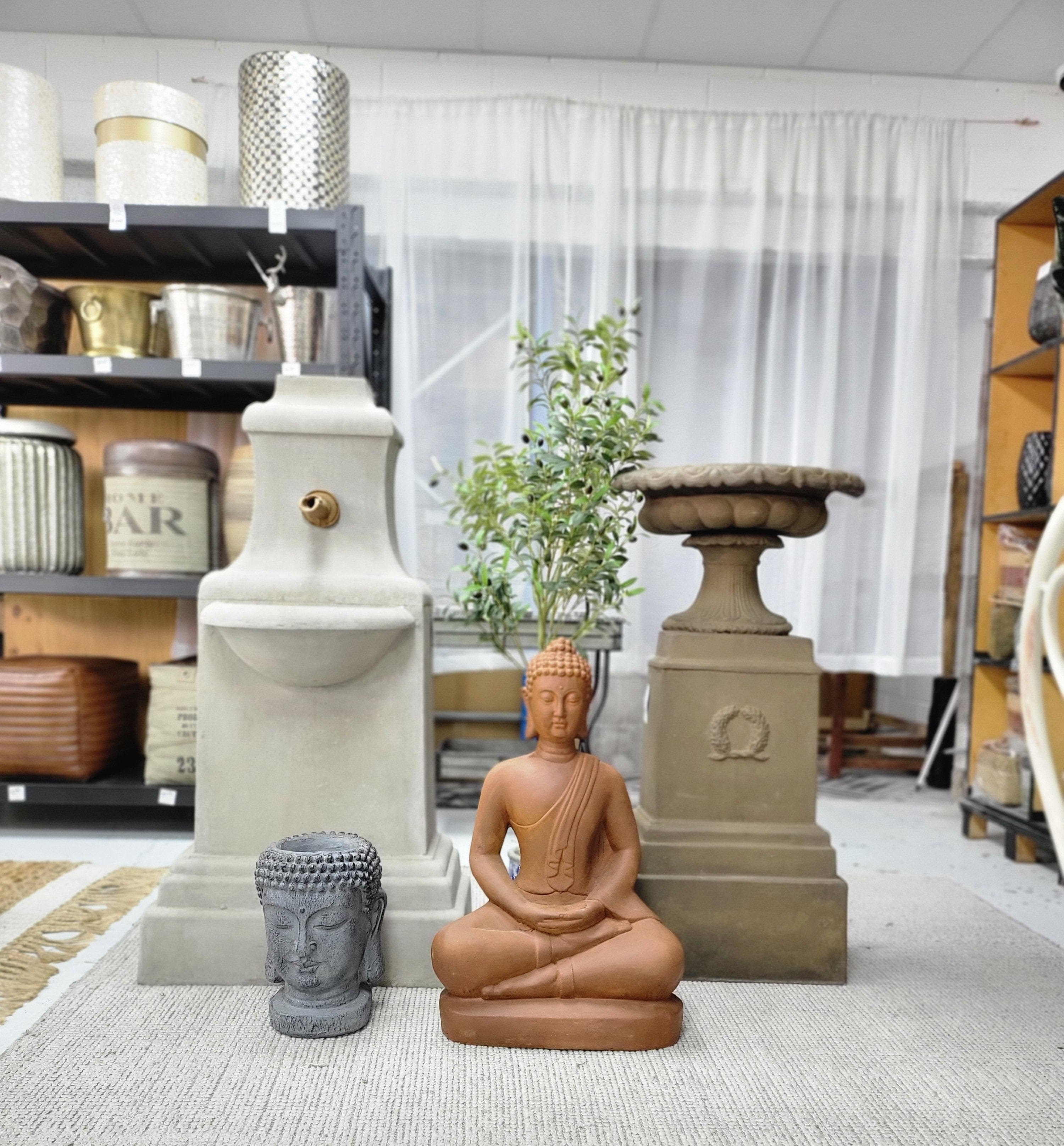 BroDeals Fountains & Waterfalls Patina Fountain Lime Wash