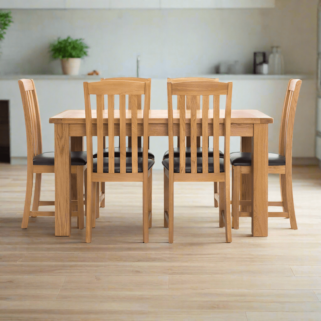 BroDeals Kitchen & Dining Furniture Sets Oak Dining Suite 6 Seater