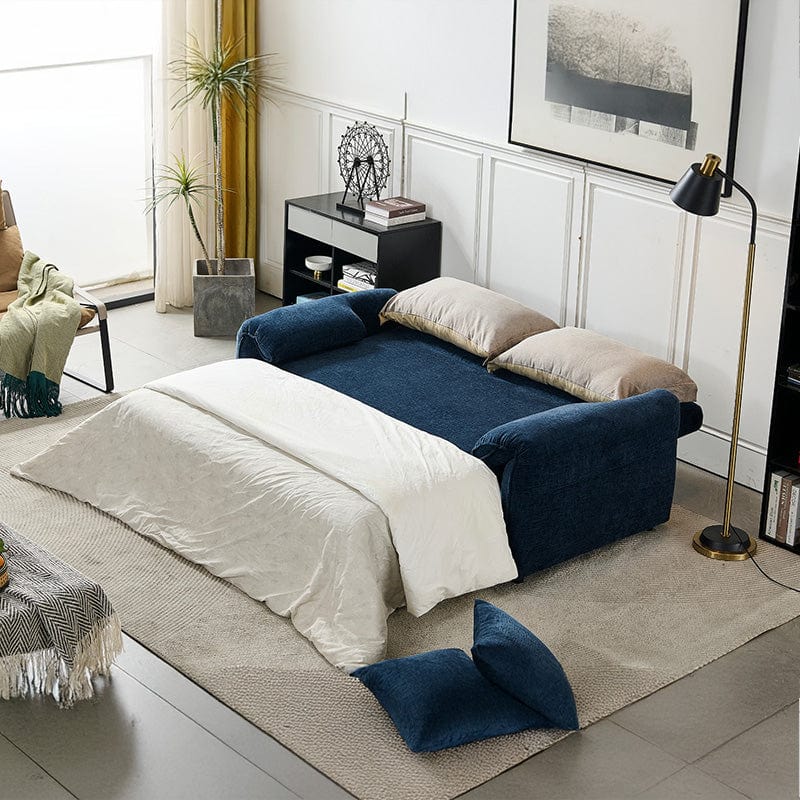 BroDeals Sofabed Rome 2 Seater Roll Out Sofabed - Dark Blue