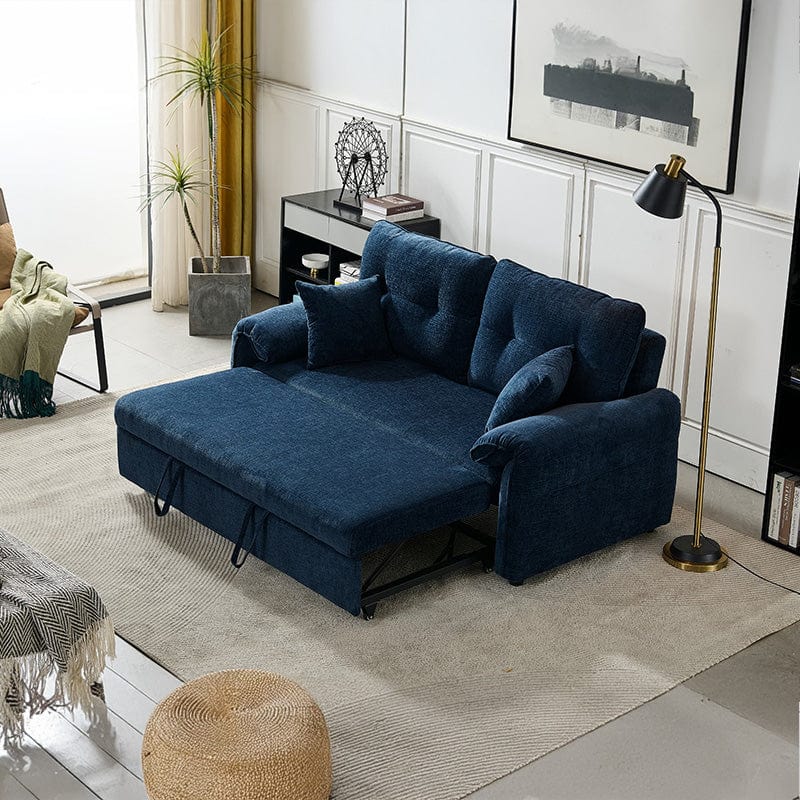 BroDeals Sofabed Rome 2 Seater Roll Out Sofabed - Dark Blue