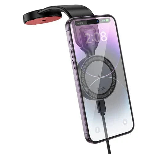 Hoco Car Phone Holder 15W Magnetic Wireless Charging Phone Holder for Dashboard