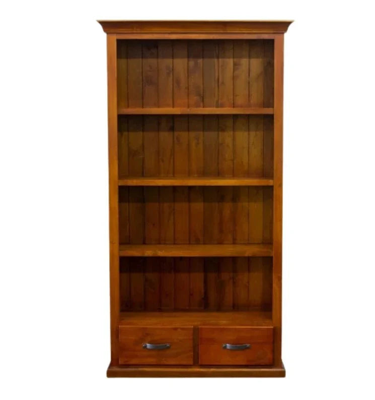 Mammoth Bookcase with 2 Bottom Drawers at online8 furniture store Auckland
