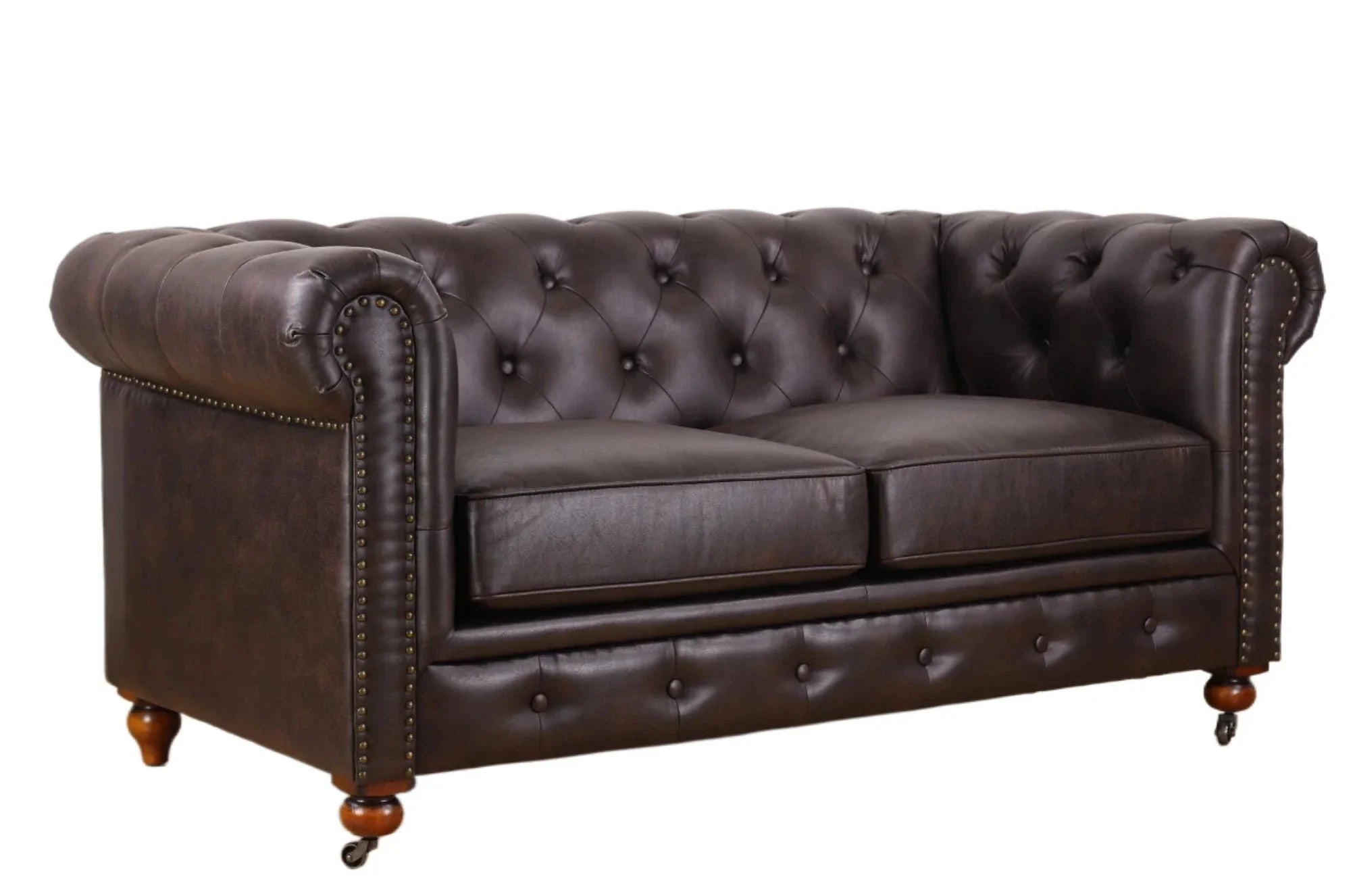 Online8 Huskins Faux Leather Chesterfield 2 Seat Sofa sofa