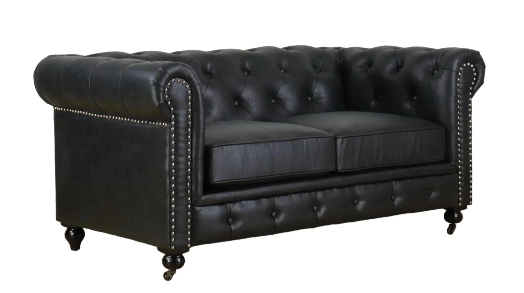 Online8 Chesterfield 2 Seater Sofa - Black Sofas