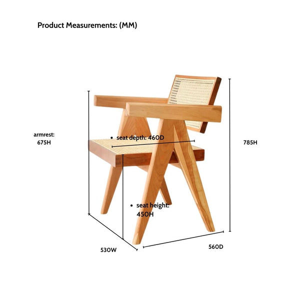 Liverpool Rattan Armchair | Dining Chair - Natural