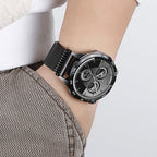 Universal Metallic Watch Strap with Magnetic Buckle