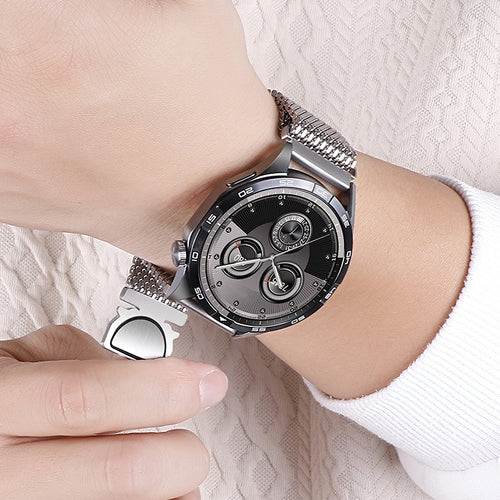 Universal Metallic Watch Strap with Magnetic Buckle
