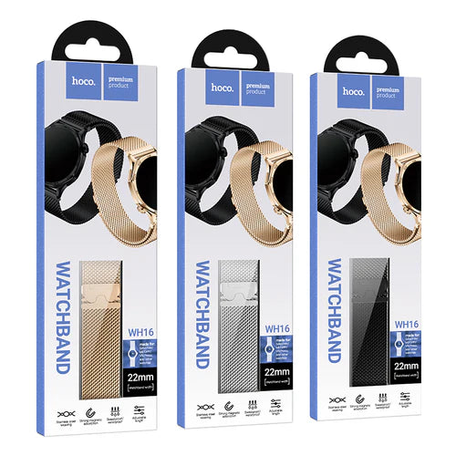 Universal Metallic Watch Strap with Magnetic Buckle