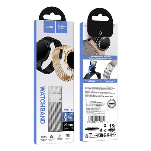 Universal Metallic Watch Strap with Magnetic Buckle