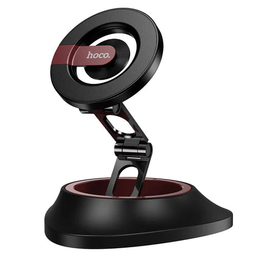 Magnetic Dashboard Phone Holder w/ Extra Wide Base, Rotatable & Foldable Multi-Hinge Arm