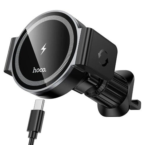 5W Wireless Charging Magnetic 2-in-1 Air Vent Phone Holder – Magnetic or Clamp Mount
