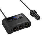 240W Car Charger Hub with 3x Sockets