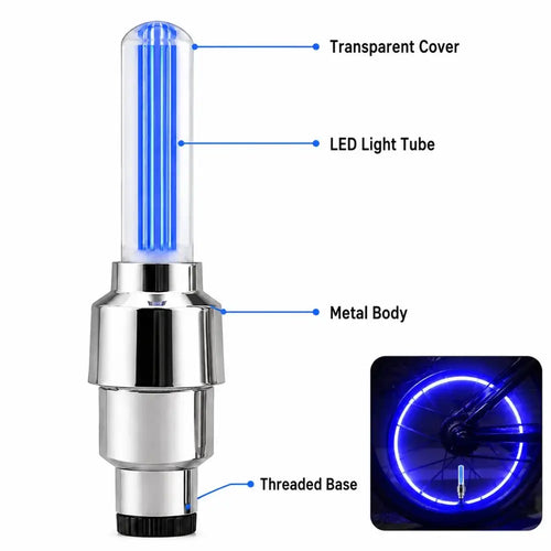 LED bike spoke and valve cap lights, view 2