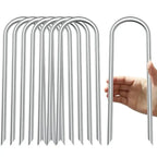 Heavy-Duty U-Shaped Galvanized Steel Trampoline Stakes