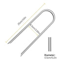 Heavy-Duty U-Shaped Galvanized Steel Trampoline Stakes