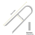 Heavy-Duty U-Shaped Galvanized Steel Trampoline Stakes