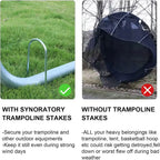 Heavy-Duty U-Shaped Galvanized Steel Trampoline Stakes