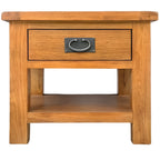 Oak Lamp Table with One Drawer