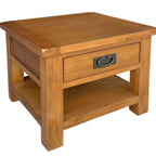 Oak Lamp Table with One Drawer