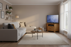 Oak Corner TV Unit