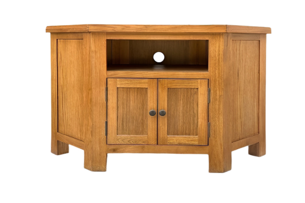 Oak Corner TV Unit