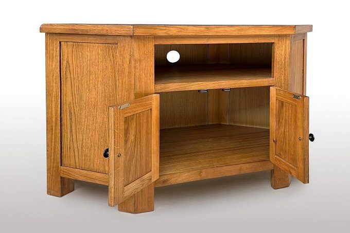 Oak Corner TV Unit