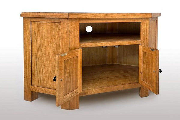 Oak Corner TV Unit