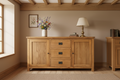 Oak 2 Door & 3 Drawer Buffet Table - 1800mm