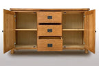 Oak 2 Door & 3 Drawer Buffet Table - 1800mm