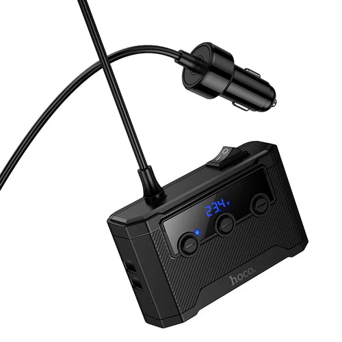 240W Car Charger Hub with 3x Sockets