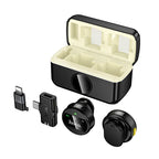 Dual Wireless Digital Microphone w/ USB-C Connector + Lightning Adaptor, ENC Noise Cancellation