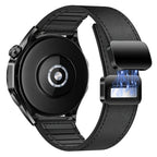 Universal Leather Watch Strap with Magnetic Buckle