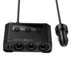 240W Car Charger Hub with 3x Sockets
