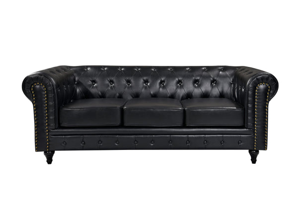 Boston Chesterfield Sofa Set - 3+2 - Black