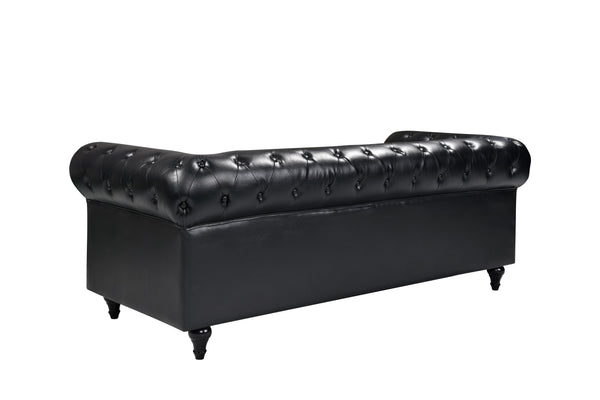 Boston Chesterfield Sofa Set - 3+2 - Black