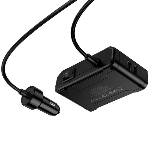 240W Car Charger Hub with 3x Sockets