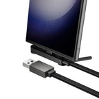 Nylon Braided Zinc Alloy Charging Cable with Metallic Kick Stand USB A to USB C