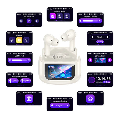 TWS Earbud with LCD Touch Screen