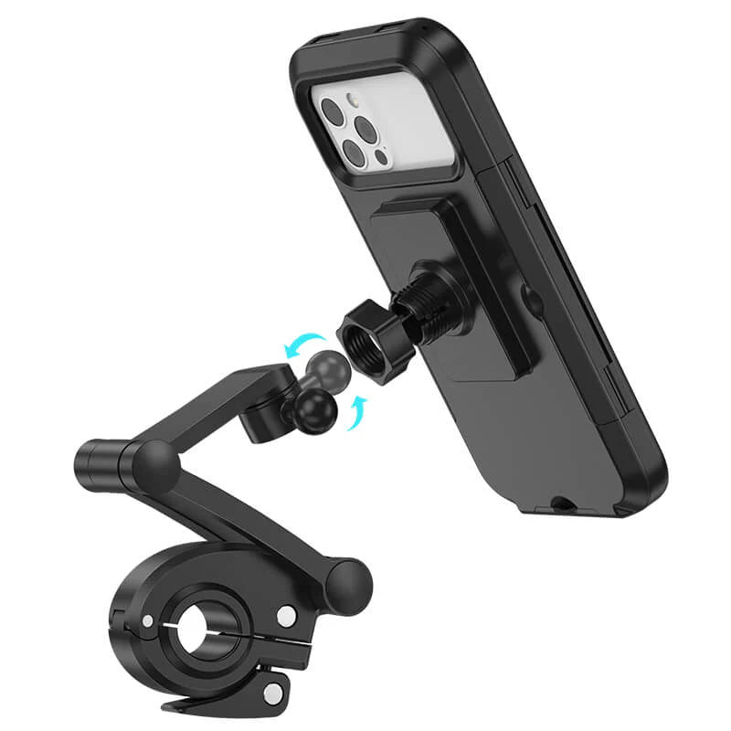 Waterproof Motorcycle Bicycle Holder - Black
