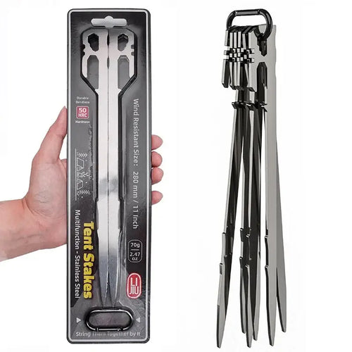 Stainless steel tent pegs, 28cm, view 2
