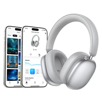 Premium Bluetooth Headset w/ 55 Hours, ANC Noise Cancelling
