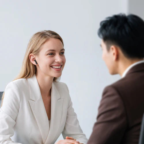 TWS Earbud with AI Translation, ANC+ENC Noise Cancellation, Hoco Music App