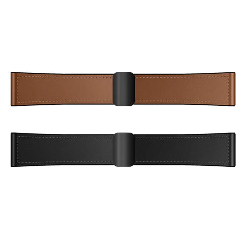 Universal Leather Watch Strap with Magnetic Buckle