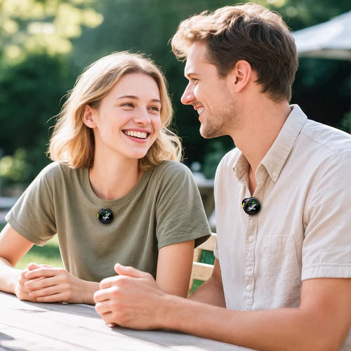 Dual Wireless Digital Microphone w/ USB-C Connector + Lightning Adaptor, ENC Noise Cancellation