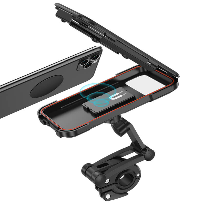 Waterproof Motorcycle Bicycle Holder - Black
